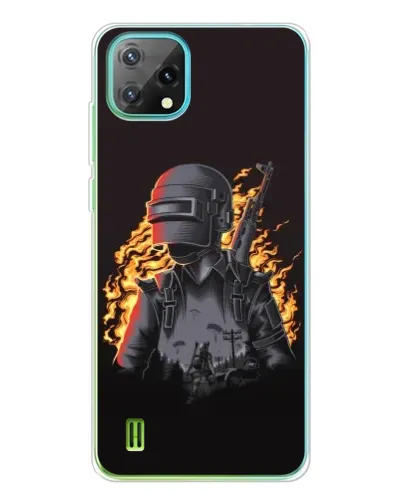 Чехол для Blackview Oscal C60 с картинкой «PUBG — огненный силуэт» Чехол для Blackview Oscal C60 с картинкой «PUBG — огненный силуэт»