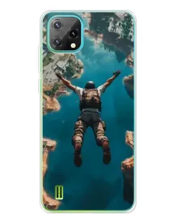Чехол для Blackview Oscal C60 с картинкой «PUBG — свободное падение»