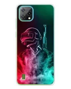 Чехол для Blackview Oscal C60 с картинкой «PUBG — огненный воин»