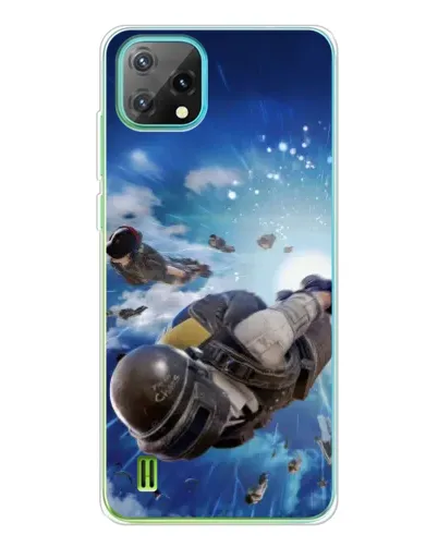 Чехол для Blackview Oscal C60 с картинкой «Десант PUBG — прыжок» Чехол для Blackview Oscal C60 с картинкой «Десант PUBG — прыжок»