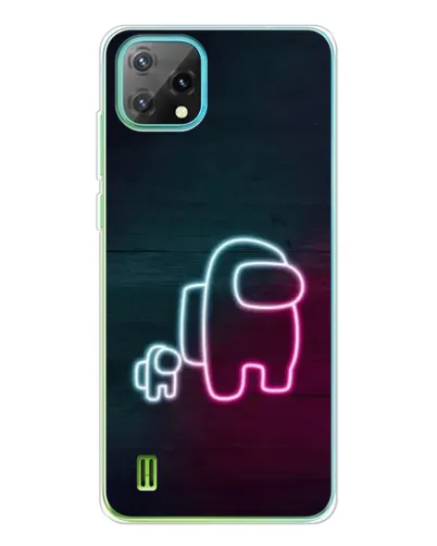 Чехол для Blackview Oscal C60 с картинкой «Among Us неон-арт» Чехол для Blackview Oscal C60 с картинкой «Among Us неон-арт»