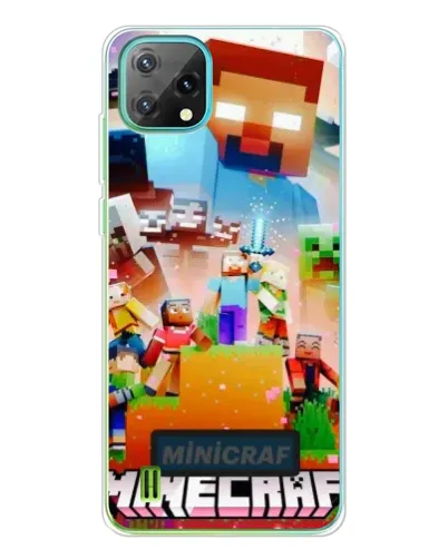 Чехол для Blackview Oscal C60 с картинкой «Minecraft герои игры»