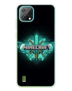 Чехол для Blackview Oscal C60 с картинкой «Minecraft Diamond лого»