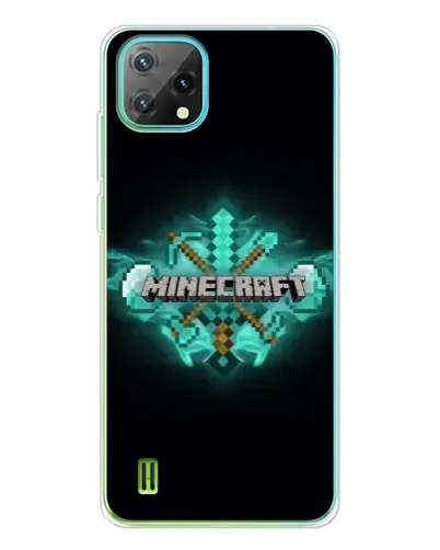 Чехол для Blackview Oscal C60 с картинкой «Minecraft Diamond лого»