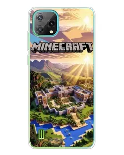 Чехол для Blackview Oscal C60 с картинкой «Minecraft панорама»