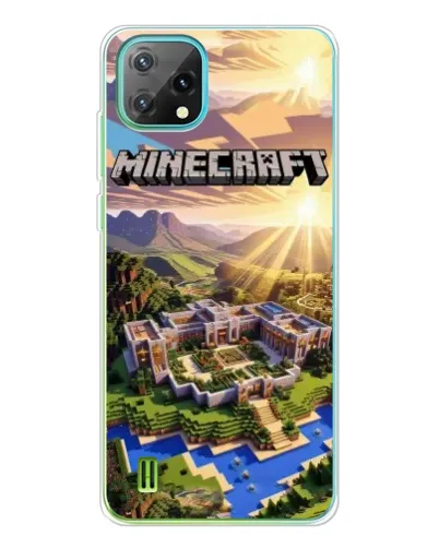 Чехол для Blackview Oscal C60 с картинкой «Minecraft панорама»