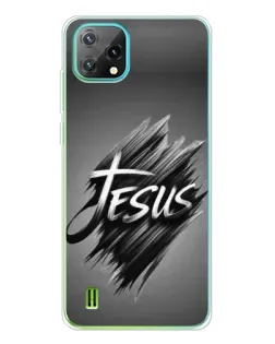 Чехол для Blackview Oscal C60 с картинкой «Надпись Jesus Graffiti»