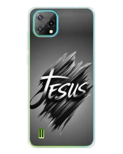 Чехол для Blackview Oscal C60 с картинкой «Надпись Jesus Graffiti»