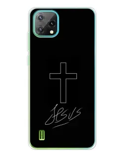 Чехол для Blackview Oscal C60 с картинкой «Графический крест Jesus»
