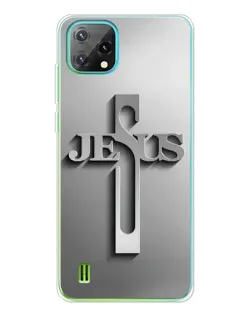 Чехол для Blackview Oscal C60 с картинкой «Металлический крест Jesus»