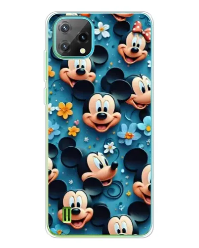 Чехол для Blackview Oscal C60 с картинкой «Паттерн Микки и Минни»