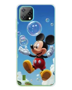 Чехол для Blackview Oscal C60 с картинкой «Mickey и мыльные пузыри»