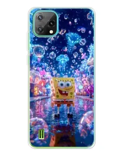 Чехол для Blackview Oscal C60 с картинкой «Неоновый океан»