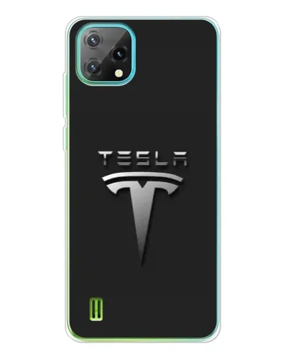 Чехол для Blackview Oscal C60 с картинкой «Стальной логотип Tesla»