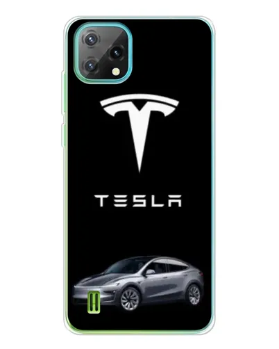 Чехол для Blackview Oscal C60 с картинкой «Tesla Model Y»