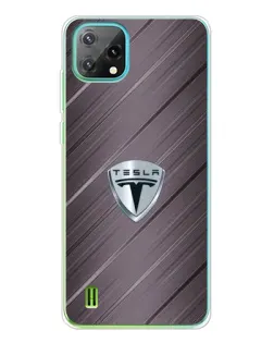 Чехол для Blackview Oscal C60 с картинкой «Металлическая текстура Tesla»