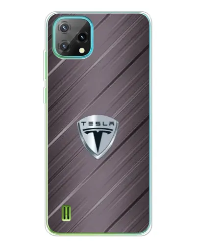 Чехол для Blackview Oscal C60 с картинкой «Металлическая текстура Tesla»