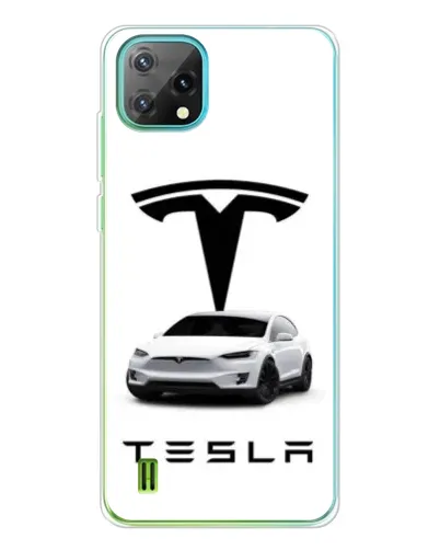 Чехол для Blackview Oscal C60 с картинкой «Tesla White Style»