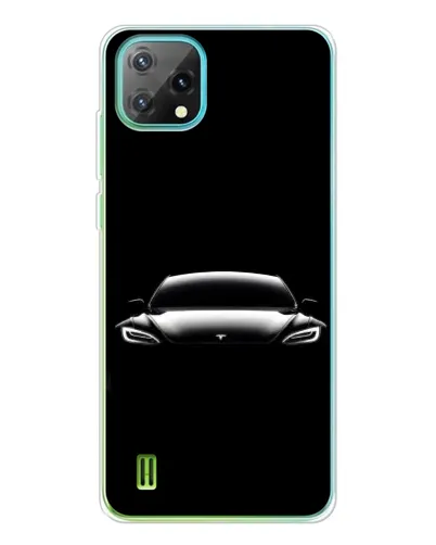 Чехол для Blackview Oscal C60 с картинкой «Фары Tesla Night»