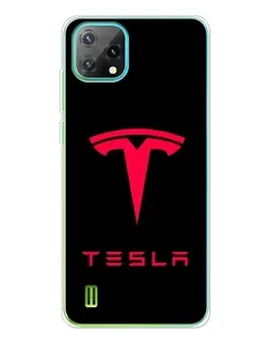 Чехол для Blackview Oscal C60 с картинкой «Tesla Red Logo»