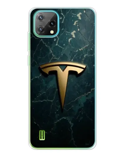 Чехол для Blackview Oscal C60 с картинкой «Мраморная Tesla Gold»