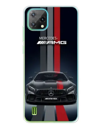 Чехол для Blackview Oscal C60 с картинкой «Mercedes — белый карбон»