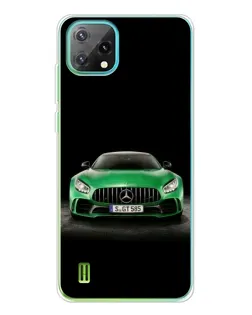 Чехол для Blackview Oscal C60 с картинкой «Mercedes — неоновый лого»