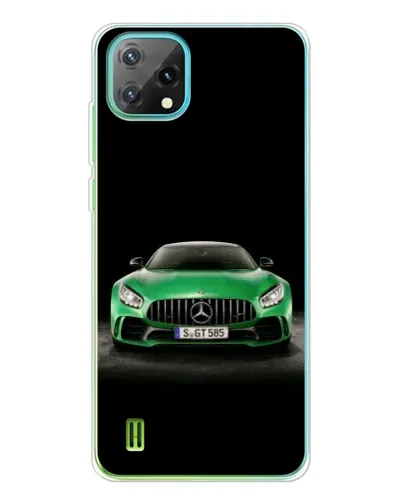 Чехол для Blackview Oscal C60 с картинкой «Mercedes — неоновый лого»