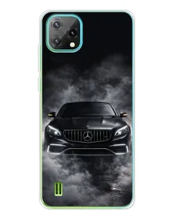Чехол для Blackview Oscal C60 с картинкой «Mercedes в дыму»
