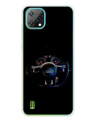 Чехол для Blackview Oscal C60 с картинкой «Салон Audi — руль»