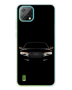Чехол для Blackview Oscal C60 с картинкой «Audi — ночной контур»