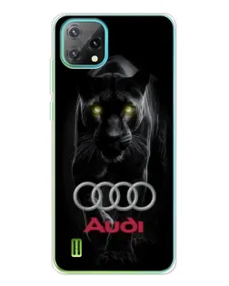 Чехол для Blackview Oscal C60 с картинкой «Пантера и Audi»