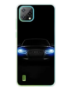 Чехол для Blackview Oscal C60 с картинкой «Audi в неоне»
