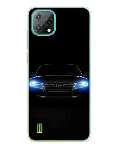 Чехол для Blackview Oscal C60 с картинкой «Audi в неоне»
