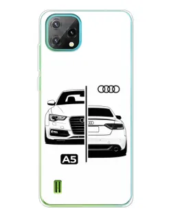 Чехол для Blackview Oscal C60 с картинкой «Audi — контрастный дизайн»