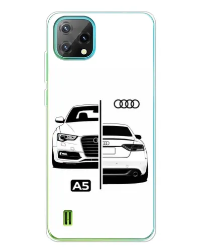 Чехол для Blackview Oscal C60 с картинкой «Audi — контрастный дизайн»