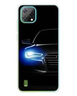 Чехол для Blackview Oscal C60 с картинкой «Неоновый взгляд Audi»