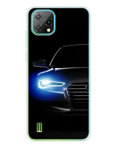 Чехол для Blackview Oscal C60 с картинкой «Неоновый взгляд Audi»