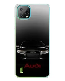 Чехол для Blackview Oscal C60 с картинкой «Audi — градиентный контур»