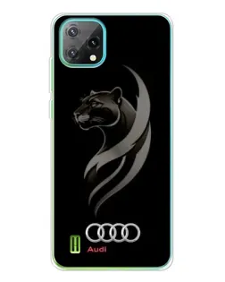 Чехол для Blackview Oscal C60 с картинкой «Графика — пантера и Audi»