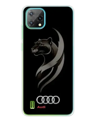 Чехол для Blackview Oscal C60 с картинкой «Графика — пантера и Audi»