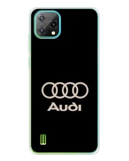 Чехол для Blackview Oscal C60 с картинкой «Audi — золотой логотип»