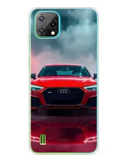 Чехол для Blackview Oscal C60 с картинкой «Audi RS — красный стиль»