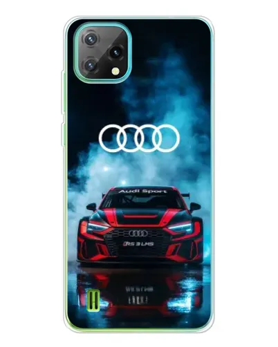 Чехол для Blackview Oscal C60 с картинкой «Audi Sport — неон»