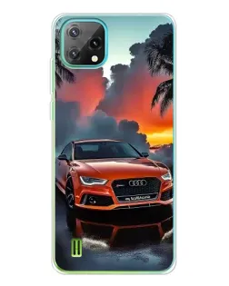Чехол для Blackview Oscal C60 с картинкой «Audi — закат»