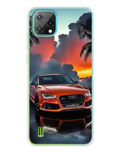 Чехол для Blackview Oscal C60 с картинкой «Audi — закат»