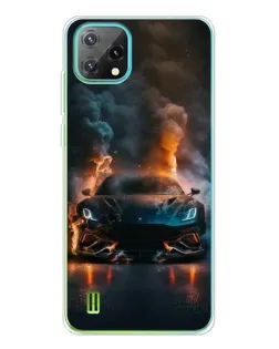 Чехол для Blackview Oscal C60 с картинкой «Lamborghini дымная эстетика»