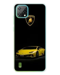 Чехол для Blackview Oscal C60 с картинкой «Lamborghini желтый акцент»