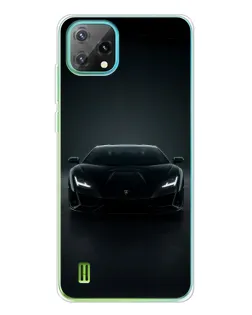 Чехол для Blackview Oscal C60 с картинкой «Черный Lamborghini Aventador»