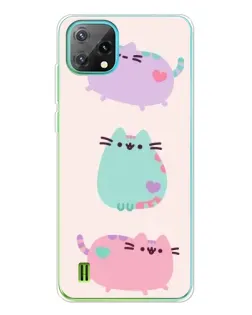 Чехол для Blackview Oscal C60 с картинкой «Pusheen трио»